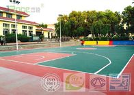 Silicon PU Synthetic Sports Surfaces , Playground Rubber Flooring Outside Construction
