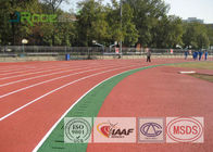 Red Synthetic Jogging Track Surface , All Weather Track Material 36.0 % Force Reduction