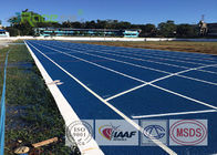 PU Rubber Athletic Track Field Surface Antimicrobial Healthy , Green / Red Color