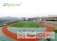 PU Rubber Athletic Track Field Surface Antimicrobial Healthy , Green / Red Color